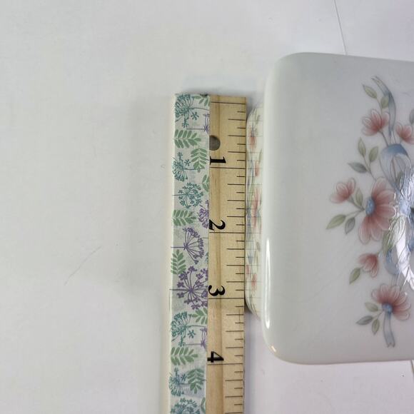 Princess House Exclusive Handcrafted Porcelain Vintage Trinket Box Japan Floral - Picture 12 of 12